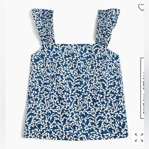 NWT Jcrew Factory Smocked Ruffle Tank